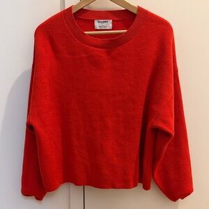 Old Navy Red Relaxed Crewneck Sweater